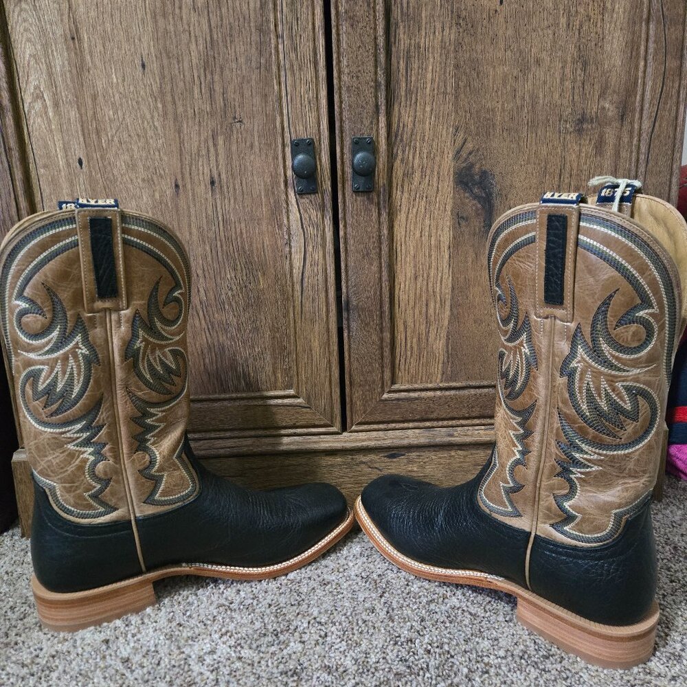 Men's Hyer Black Sawyer Cowboy boots Size 11D - Picture 3 of 5